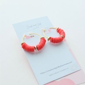 Beaded Hoop Earrings